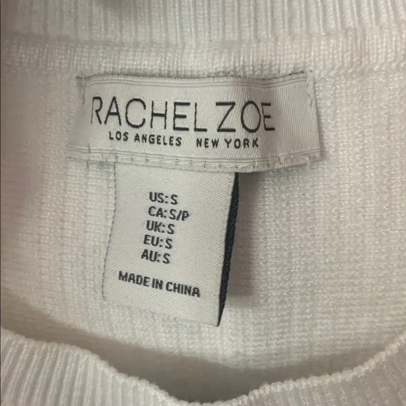 Rachel Zoe Ribbed Top White - Picture 2 of 7